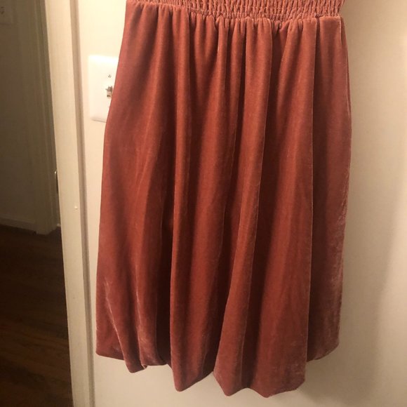 Muted Pink Handmade OOAK Ruched Fairy Dress Plush Fairycore Dusty Rose Y2K - Picture 6 of 9